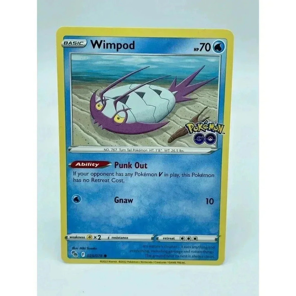 Wimpod‎ 025/078 Stamped Pokémon GO Non-Holo Pokémon TCG Mint Unplayed - Picture 1 of 6